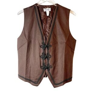 Bridgewater Classics‎ Vintage Brown & Black 100% Wool Women's Vest Size M